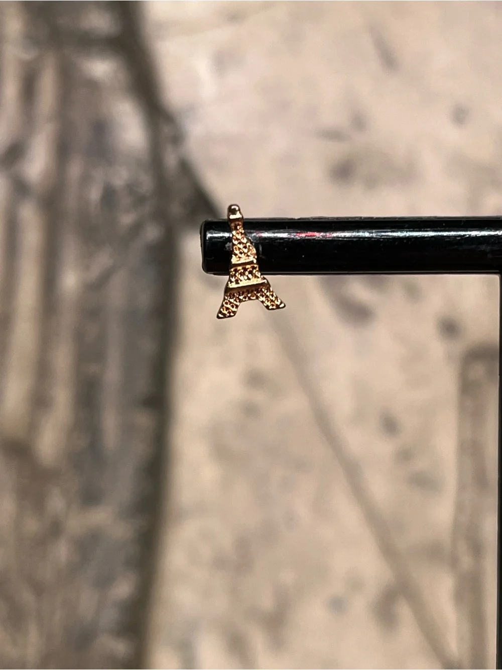Child Size Sm Rose Gold Tone Eiffel Tower Stud Parisian Earrings Minimalist